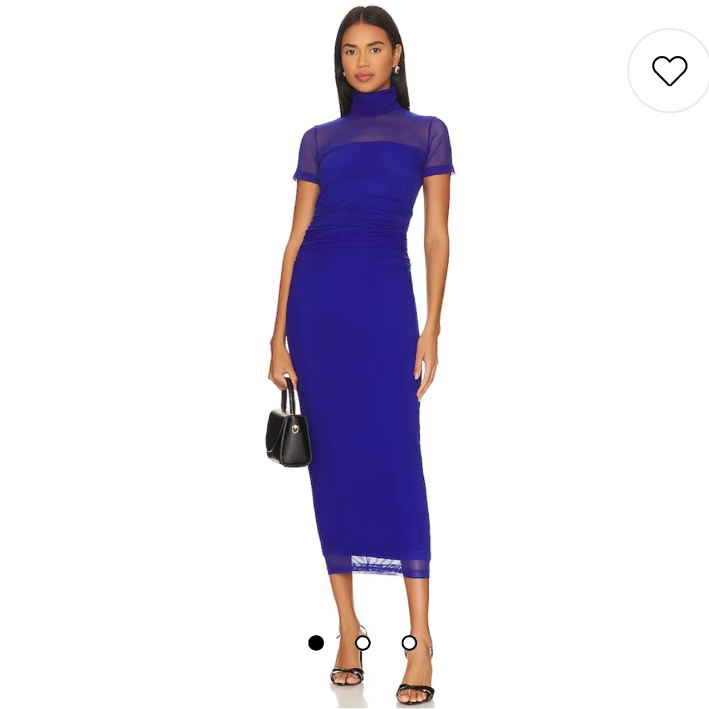 Amanda Uprichard Dominique Midi Dress Blue Colbalt
